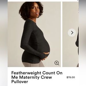 Beyond yoga featherweight maternity long sleeved crew